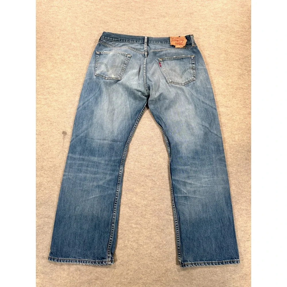 VTG Levi's 501 Jeans Mens 36x30 Blue Denim Medium Wash Button Fly Straight Leg